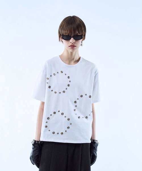 seyto（セイト）の「3way reversible eyelet design tee / 3ウェイリバーシブルアイレットデザインT（Tシャツ/カットソー・メンズ・ホワイト/ブラック・3/1/2）」の17枚目の写真