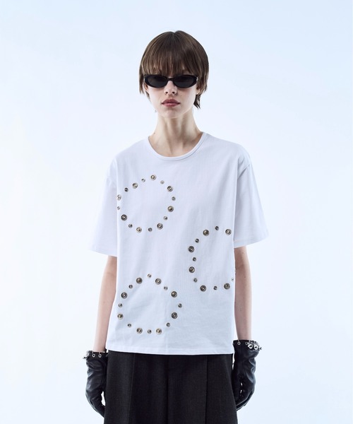 seyto（セイト）の「3way reversible eyelet design tee / 3ウェイリバーシブルアイレットデザインT（Tシャツ/カットソー・メンズ・ホワイト/ブラック・3/1/2）」の18枚目の写真