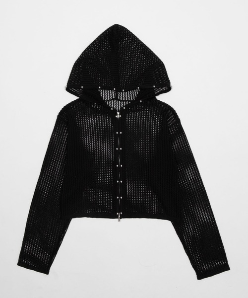 dispark（ディスパーク）の「DISPARK/【26年春夏新作】スタッズメッシュパーカー（パーカー・レディース・ブラック/ブラウン・FREE）」の12枚目の写真