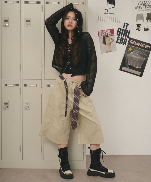 dispark（ディスパーク）の「DISPARK/【26年春夏新作】スタッズメッシュパーカー（パーカー・レディース・ブラック/ブラウン・FREE）」の6枚目の写真