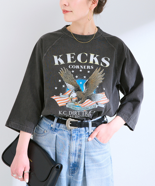 GOOD ROCK SPEED（グッドロックスピード）の「GOOD ROCK SPEED / グッドロックスピード GS ORIGINAL 7/S Tshirts（Tシャツ/カットソー・レディース・ブラウン/チャコールグレー・FREE）」の2枚目の写真