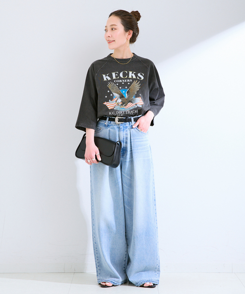 GOOD ROCK SPEED（グッドロックスピード）の「GOOD ROCK SPEED / グッドロックスピード GS ORIGINAL 7/S Tshirts（Tシャツ/カットソー・レディース・ブラウン/チャコールグレー・FREE）」の3枚目の写真