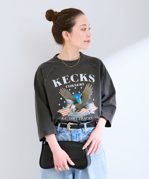 GOOD ROCK SPEED（グッドロックスピード）の「GOOD ROCK SPEED / グッドロックスピード GS ORIGINAL 7/S Tshirts（Tシャツ/カットソー・レディース・ブラウン/チャコールグレー・FREE）」の6枚目の写真