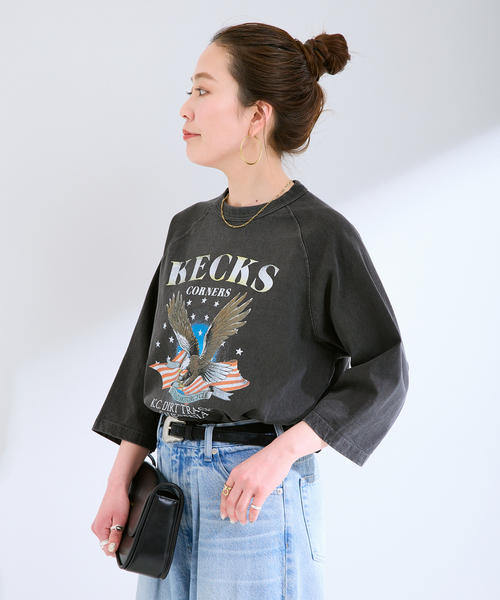 GOOD ROCK SPEED（グッドロックスピード）の「GOOD ROCK SPEED / グッドロックスピード GS ORIGINAL 7/S Tshirts（Tシャツ/カットソー・レディース・ブラウン/チャコールグレー・FREE）」の7枚目の写真