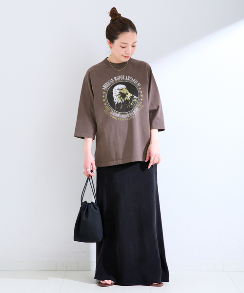 GOOD ROCK SPEED（グッドロックスピード）の「GOOD ROCK SPEED / グッドロックスピード GS ORIGINAL 7/S Tshirts（Tシャツ/カットソー・レディース・ブラウン/チャコールグレー・FREE）」の9枚目の写真