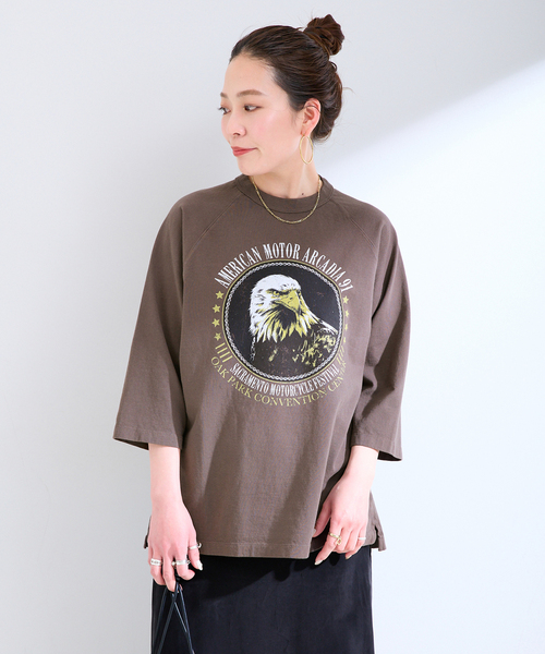 GOOD ROCK SPEED（グッドロックスピード）の「GOOD ROCK SPEED / グッドロックスピード GS ORIGINAL 7/S Tshirts（Tシャツ/カットソー・レディース・ブラウン/チャコールグレー・FREE）」の12枚目の写真