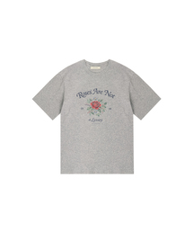 SIED26-1 ローズ 半袖Tシャツ_メランジグレー
