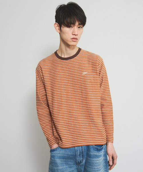 LORES(ロアス)の「Textured Striped L/S Tee - Brick(Tシャツ/カットソー・レディース・その他・SMALL/MEDIUM/LARGE)」の1枚目の写真