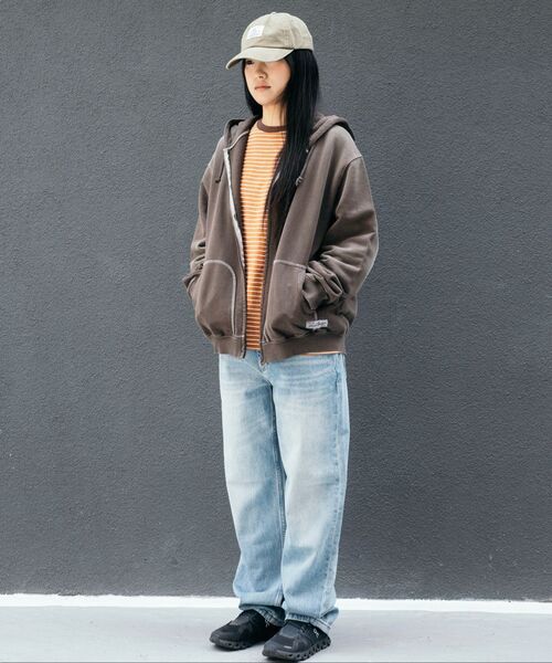 LORES(ロアス)の「Textured Striped L/S Tee - Brick(Tシャツ/カットソー・レディース・その他・SMALL/MEDIUM/LARGE)」の8枚目の写真