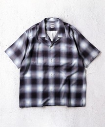 7色展開】HOUSTON ヒューストン OMBRE CHECK L/S SHIRT オンブレ