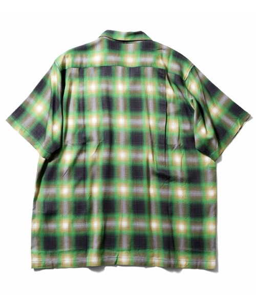 HOUSTON(ヒューストン)の「【7色展開】HOUSTON ヒューストン OMBRE CHECK S/S SHIRT オンブレチェックシャツ 半袖 オープンカラーシャツ(シャツ/ブラウス・メンズ・ブラック/ブルー/オレンジ/パープル/レッド/グリーン/ブラウン・M/XL/L)」の17枚目の写真