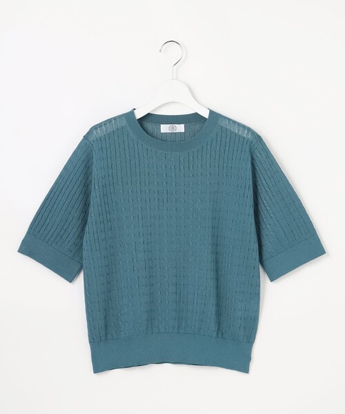 J.PRESS（ジェイプレス）の「【アンサンブル着用可】Vis/Peスパーク クルーネック プルオーバー（ニット/セーター・レディース・オレンジ系/ネイビー系/ホワイト系/ピーコックグリーン系・T13）」の17枚目の写真