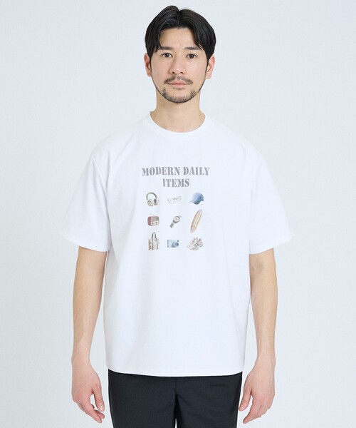 ABAHOUSE GRAY（アバハウスグレイ）の「【ESSENTIALS】 半袖Tシャツ（Tシャツ/カットソー・メンズ・カーキ/イエロー・46/48）」の4枚目の写真