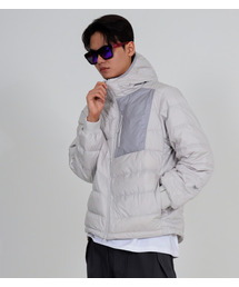 BUTTON SEOUL（ボタンソウル）の「[ダックダウン90/10] 3M生地ハンドウォーマー軽量フード付きダウンジャケット（シルバーグレー）（ダウンジャケット/コート）」