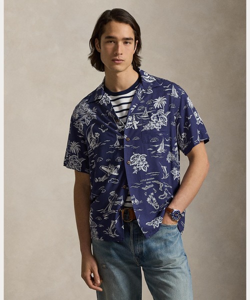 ポロラルフローレン ベアカフス クラシック フィット Polo ベア キャンプ シャツ（シャツ/ブラウス