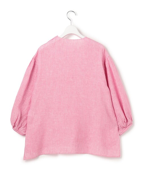 23区 L(ニジュウサンクオオキイサイズ)の「LIBECOリネン ボリュームスリーブ ブラウス(シャツ/ブラウス・レディース・スカイブルー系1/ブルー系/ピンク系1/オレンジ系・44/46/48)」の14枚目の写真