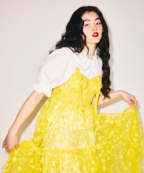 Candy Stripper（キャンディストリッパー）の「BIG COLLAR トップス（Tシャツ/カットソー・レディース・ブラック/オフホワイト/ピンク・FREE）」の8枚目の写真