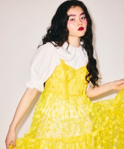 Candy Stripper（キャンディストリッパー）の「BIG COLLAR トップス（Tシャツ/カットソー・レディース・ブラック/オフホワイト/ピンク・FREE）」の9枚目の写真