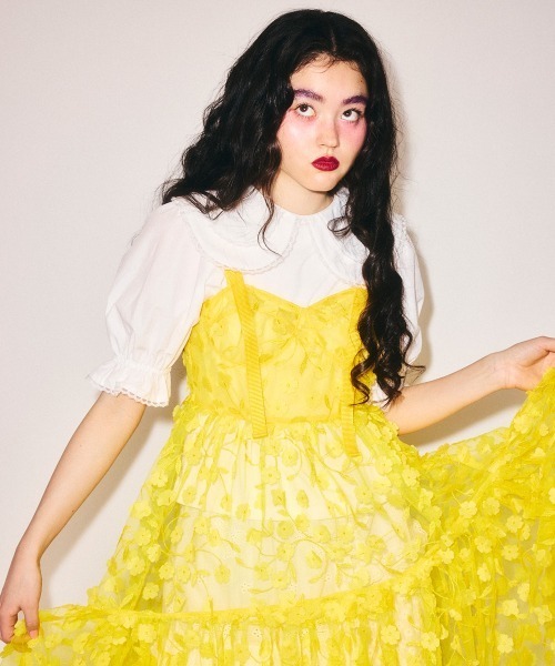 Candy Stripper（キャンディストリッパー）の「BIG COLLAR トップス（Tシャツ/カットソー・レディース・ブラック/オフホワイト/ピンク・FREE）」の10枚目の写真