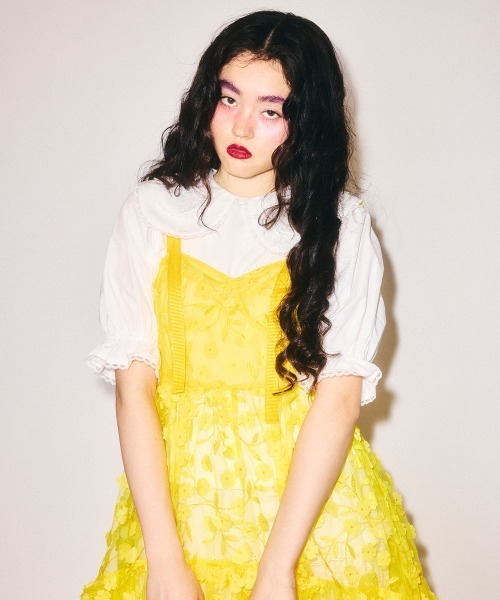Candy Stripper（キャンディストリッパー）の「BIG COLLAR トップス（Tシャツ/カットソー・レディース・ブラック/オフホワイト/ピンク・FREE）」の5枚目の写真