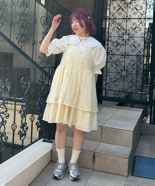 Candy Stripper（キャンディストリッパー）の「BIG COLLAR トップス（Tシャツ/カットソー・レディース・ブラック/オフホワイト/ピンク・FREE）」の22枚目の写真