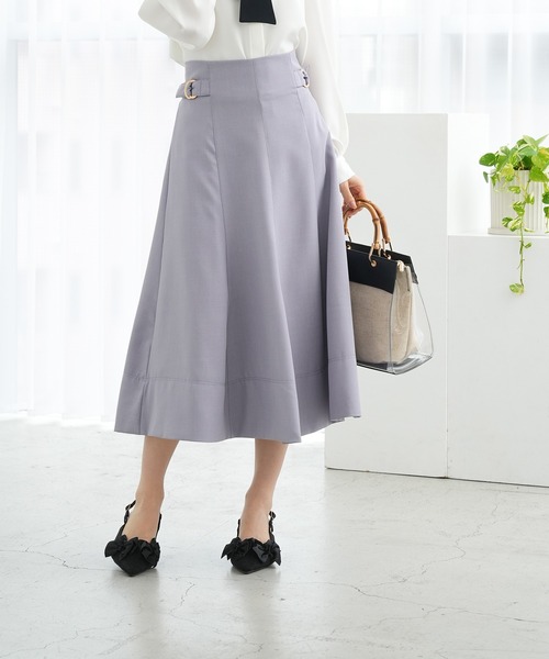 ASTORIA ODIER(アストリアオディール)の「サイドバックルフレアスカート(スカート・レディース・ベージュ/ネイビー/ラベンダー・SMALL/MEDIUM/LARGE)」の21枚目の写真