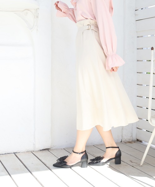 ASTORIA ODIER(アストリアオディール)の「サイドバックルフレアスカート(スカート・レディース・ベージュ/ネイビー/ラベンダー・SMALL/MEDIUM/LARGE)」の10枚目の写真