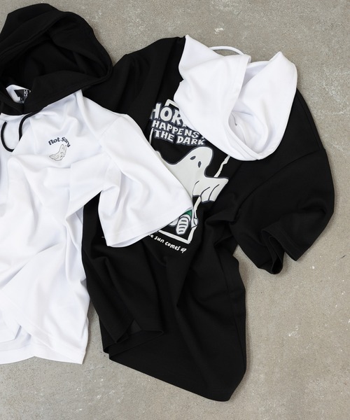 LAKOLE(ラコレ)の「オバケTEEパーカー / 662049(パーカー・メンズ・ホワイト/ブラック/ブルー・LARGE/MEDIUM)」の3枚目の写真