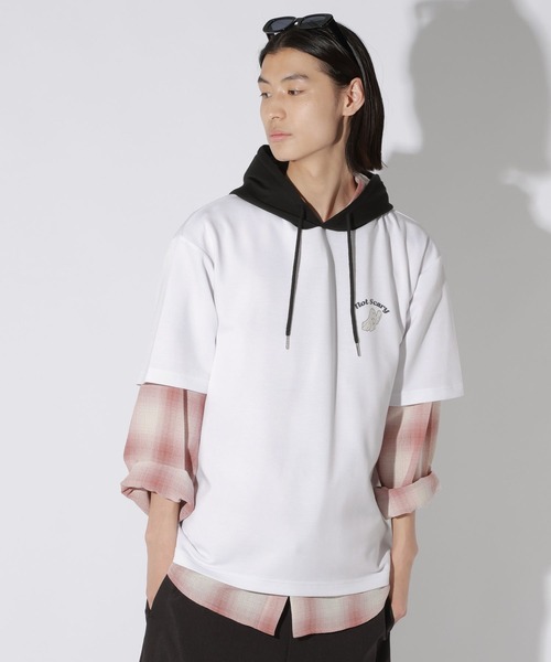 LAKOLE(ラコレ)の「オバケTEEパーカー / 662049(パーカー・メンズ・ホワイト/ブラック/ブルー・LARGE/MEDIUM)」の6枚目の写真