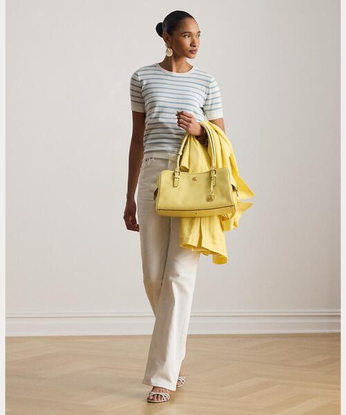 LAUREN RALPH LAUREN(ローレン ラルフ ローレン)の「ストライプド コットン ショートスリーブ セーター(ニット/セーター・レディース・ホワイト・M/S/XS)」の6枚目の写真