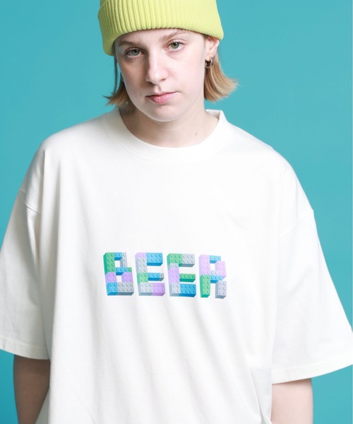 JACKROSE(ジャックローズ)の「YOIDORE ブロック ビール TEE(Tシャツ/カットソー・メンズ・ホワイト/ライトグリーン・L/XL/M)」の3枚目の写真