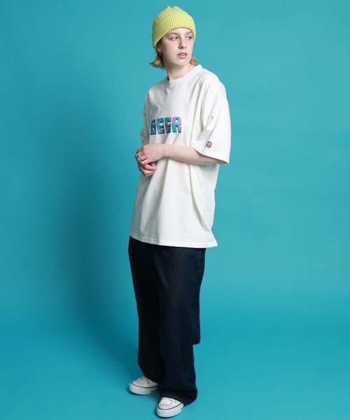 JACKROSE(ジャックローズ)の「YOIDORE ブロック ビール TEE(Tシャツ/カットソー・メンズ・ホワイト/ライトグリーン・L/XL/M)」の15枚目の写真