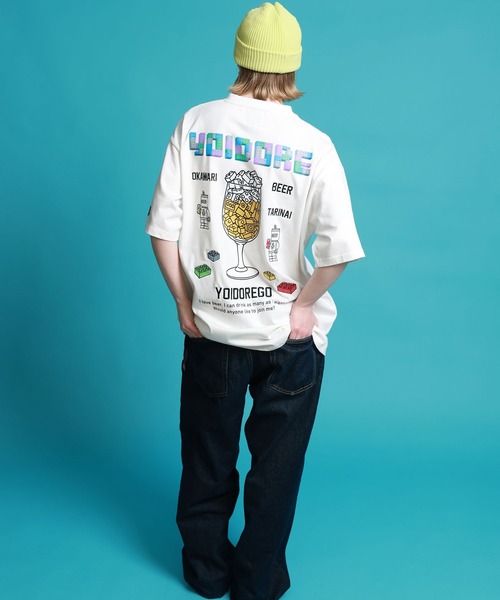JACKROSE(ジャックローズ)の「YOIDORE ブロック ビール TEE(Tシャツ/カットソー・メンズ・ホワイト/ライトグリーン・L/XL/M)」の17枚目の写真