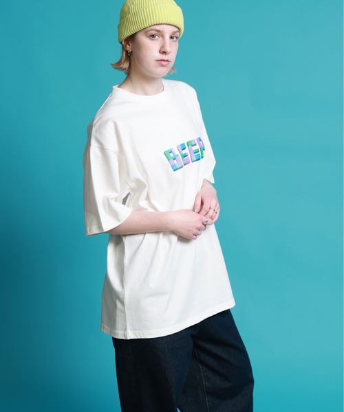 JACKROSE(ジャックローズ)の「YOIDORE ブロック ビール TEE(Tシャツ/カットソー・メンズ・ホワイト/ライトグリーン・L/XL/M)」の8枚目の写真