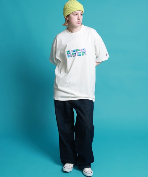JACKROSE(ジャックローズ)の「YOIDORE ブロック ビール TEE(Tシャツ/カットソー・メンズ・ホワイト/ライトグリーン・L/XL/M)」の14枚目の写真