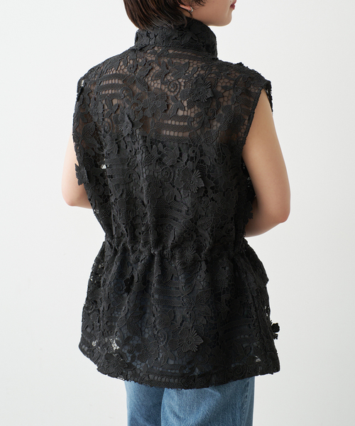 Spick & Span(スピックアンドスパン)の「《一部店舗+WEB限定》LAYAS/レイヤーズ レースベスト(ベスト・レディース・ホワイト/ブラック・FREE)」の7枚目の写真