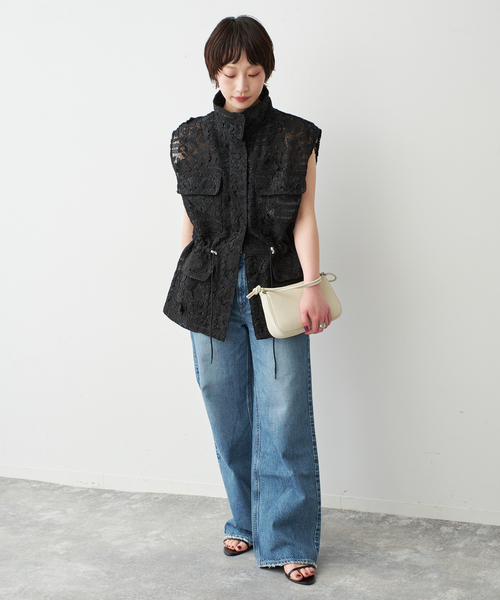 Spick & Span(スピックアンドスパン)の「《一部店舗+WEB限定》LAYAS/レイヤーズ レースベスト(ベスト・レディース・ホワイト/ブラック・FREE)」の8枚目の写真