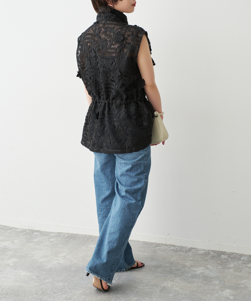 Spick & Span(スピックアンドスパン)の「《一部店舗+WEB限定》LAYAS/レイヤーズ レースベスト(ベスト・レディース・ホワイト/ブラック・FREE)」の10枚目の写真
