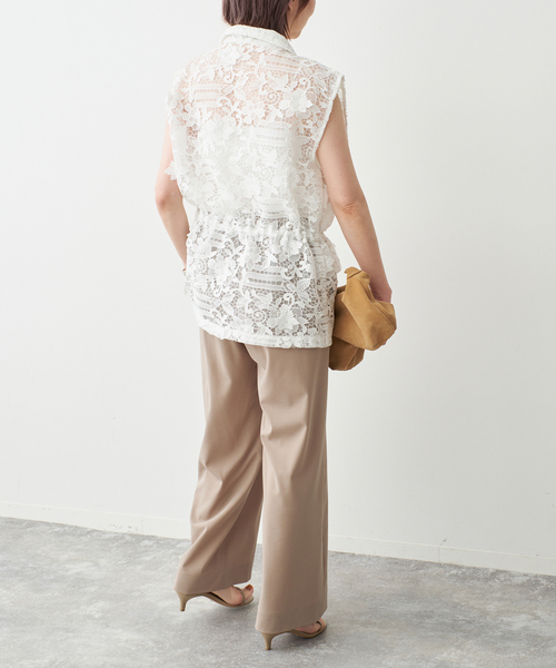 Spick & Span(スピックアンドスパン)の「《一部店舗+WEB限定》LAYAS/レイヤーズ レースベスト(ベスト・レディース・ホワイト/ブラック・FREE)」の15枚目の写真