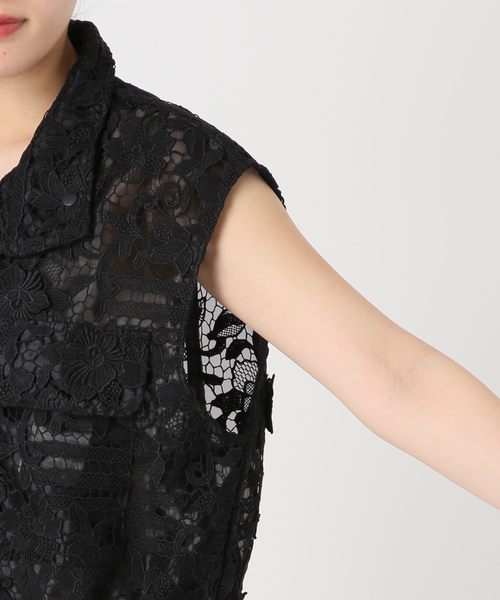Spick & Span(スピックアンドスパン)の「《一部店舗+WEB限定》LAYAS/レイヤーズ レースベスト(ベスト・レディース・ホワイト/ブラック・FREE)」の22枚目の写真