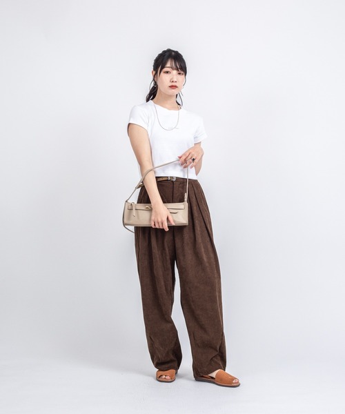 AULENTTI(オウレンティ)の「【AULENTTI/オウレンティ】横長 ショルダーバッグ 肩掛け ハンドバッグ 2WAY(ショルダーバッグ・レディース・ベージュ系その他/ブラウン/ダークブラウン/オリーブ/ブラック・FREE)」の20枚目の写真