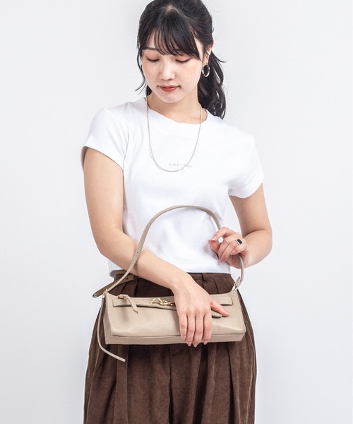 AULENTTI(オウレンティ)の「【AULENTTI/オウレンティ】横長 ショルダーバッグ 肩掛け ハンドバッグ 2WAY(ショルダーバッグ・レディース・ベージュ系その他/ブラウン/ダークブラウン/オリーブ/ブラック・FREE)」の17枚目の写真