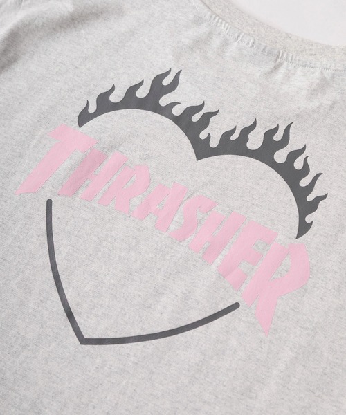THRASHER(スラッシャー)の「【70】 【THRASHER/スラッシャー】ワンポイント刺繍 ファイヤーハートロゴ バックプリント クルーネックTシャツ ユニセックス(Tシャツ/カットソー・メンズ・ホワイト/ブラック/アッシュグレー・L/M/S)」の11枚目の写真