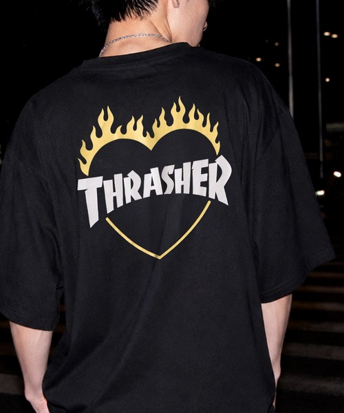 THRASHER(スラッシャー)の「【70】 【THRASHER/スラッシャー】ワンポイント刺繍 ファイヤーハートロゴ バックプリント クルーネックTシャツ ユニセックス(Tシャツ/カットソー・メンズ・ホワイト/ブラック/アッシュグレー・L/M/S)」の18枚目の写真