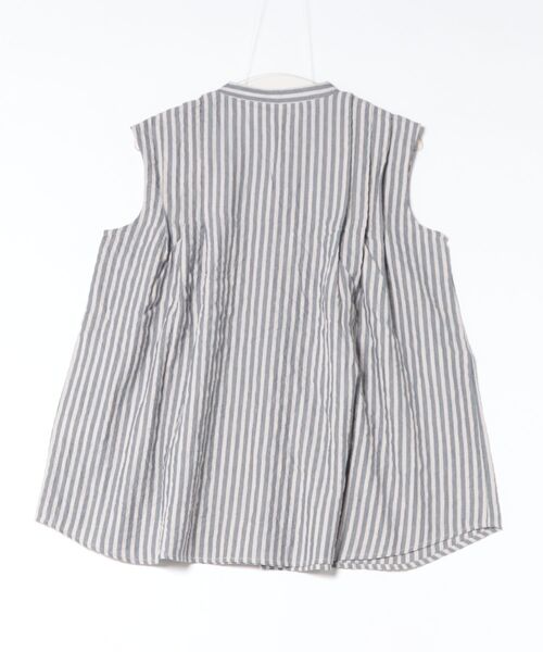 KID BLUE(キッドブルー)の「キッドブルー -シャーリングシャンブレーツイル -ノースリーブトップス -KODN147 -kidblue(シャツ/ブラウス・レディース・ネイビー/アイボリー・M)」の3枚目の写真