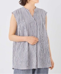 キッドブルー -シャーリングシャンブレーツイル -ノースリーブトップス -KODN147 -kidblue