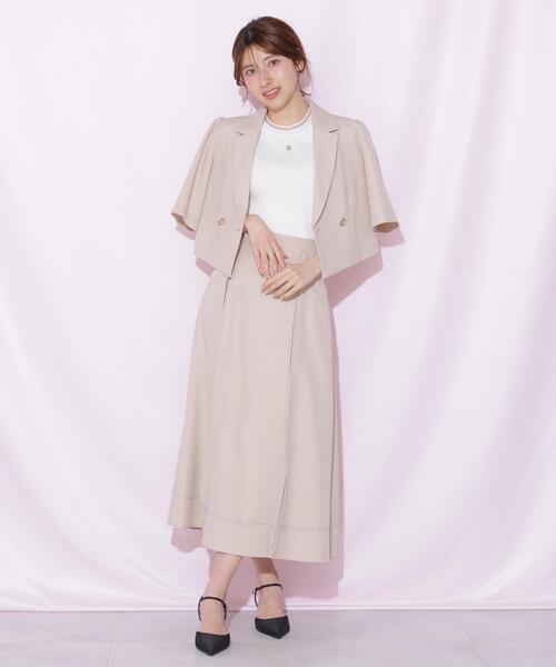 JILL by JILL STUART（ジルバイジルスチュアート）の「シアープリーツドッキングフレスカート（スカート・レディース・グレー/ベージュ/ネイビー・SMALL/MEDIUM）」の19枚目の写真