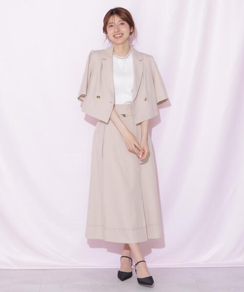 JILL by JILL STUART（ジルバイジルスチュアート）の「シアープリーツドッキングフレスカート（スカート・レディース・グレー/ベージュ/ネイビー・SMALL/MEDIUM）」の20枚目の写真