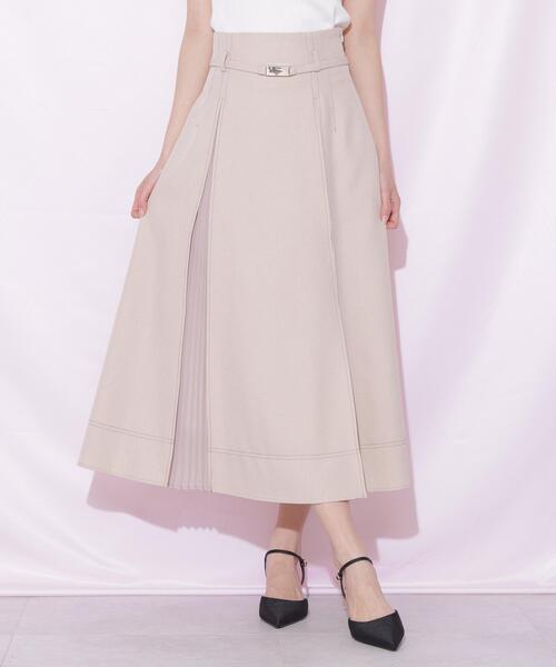 JILL by JILL STUART（ジルバイジルスチュアート）の「シアープリーツドッキングフレスカート（スカート・レディース・グレー/ベージュ/ネイビー・SMALL/MEDIUM）」の22枚目の写真