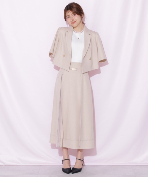 JILL by JILL STUART（ジルバイジルスチュアート）の「シアープリーツドッキングフレスカート（スカート・レディース・グレー/ベージュ/ネイビー・SMALL/MEDIUM）」の3枚目の写真